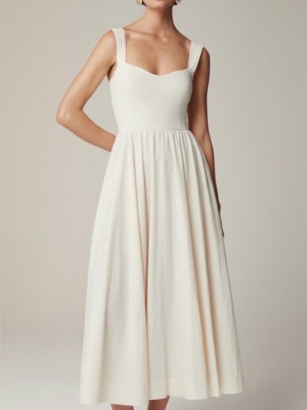 J.Crew Sweetheart Midi Tank Dress Poplin Skirt Size XS